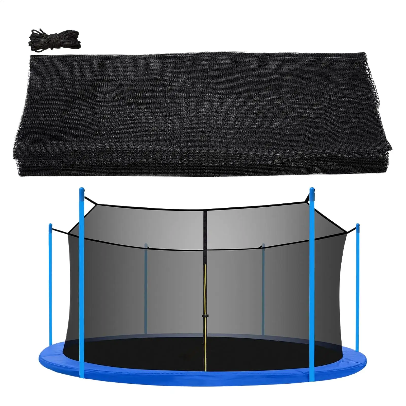 Trampoline Net Replacement Round Frame Protection Enclosure with Adjustable Straps Outdoor Trampoline Net for 6-bar and 8-bar
Trampoline Net Replacement Round Frame Protection Enclosure with Adjustable Straps Outdoor Trampoline Net for 6-bar and 8-bar