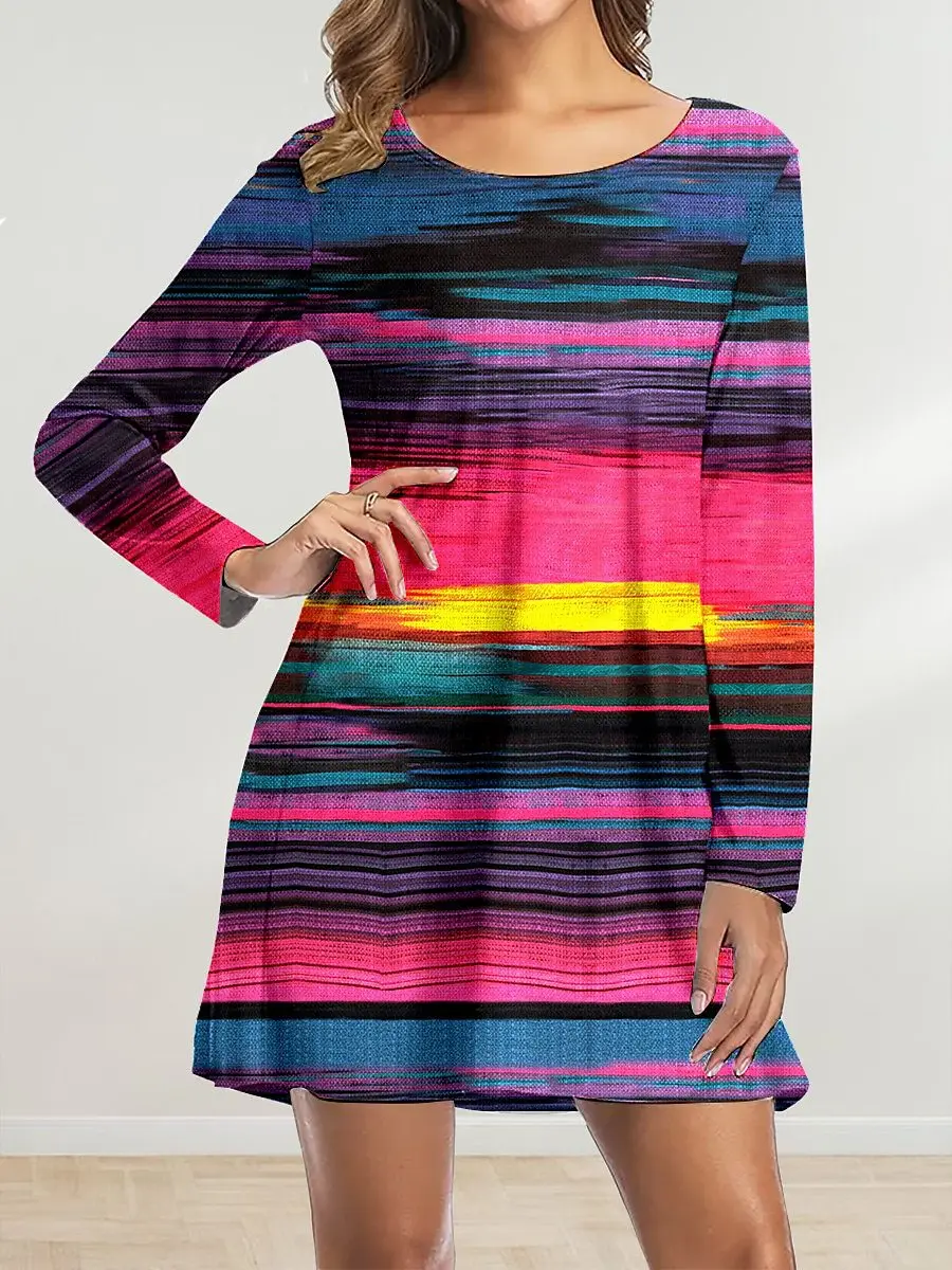 Женские мини-платья в градиентную полоску с длинным рукавом, всесезонная уличная одежда с 3D принтом, женское платье 3XL, повседневное платье больших размеров
Женские мини-платья в градиентную полоску с длинным рукавом, всесезонная уличная одежда с 3D принтом, женское платье 3XL, повседневное платье больших размеров