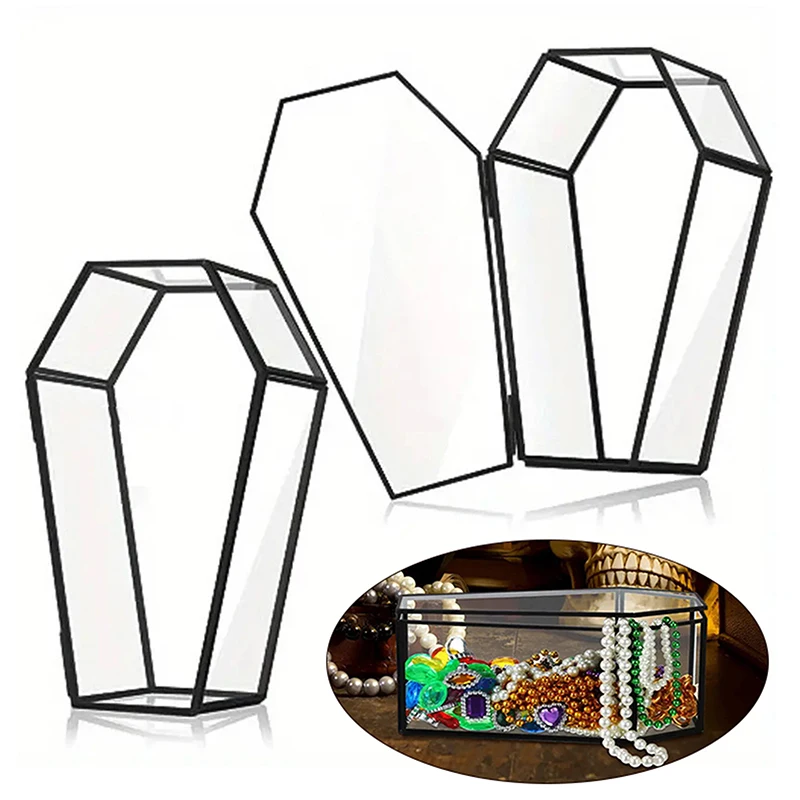 Storage Box Gothic Coffin Glass Jewelry Box Vintage Display Case Halloween With Hinged Lid Candy Tray Multifunctional
Storage Box Gothic Coffin Glass Jewelry Box Vintage Display Case Halloween With Hinged Lid Candy Tray Multifunctional