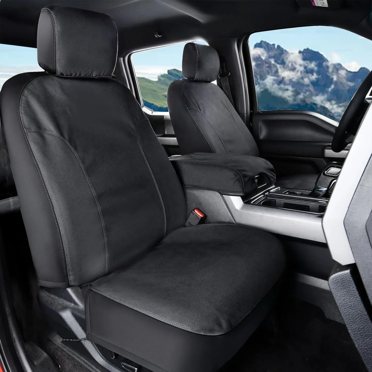 Front Seat Covers, Waterproof Canvas Seat Protector for Car Seat Cushions for Kids & Dogs, Compatible with 2015-2025 Ford F150 &
Front Seat Covers, Waterproof Canvas Seat Protector for Car Seat Cushions for Kids & Dogs, Compatible with 2015-2025 Ford F150 &