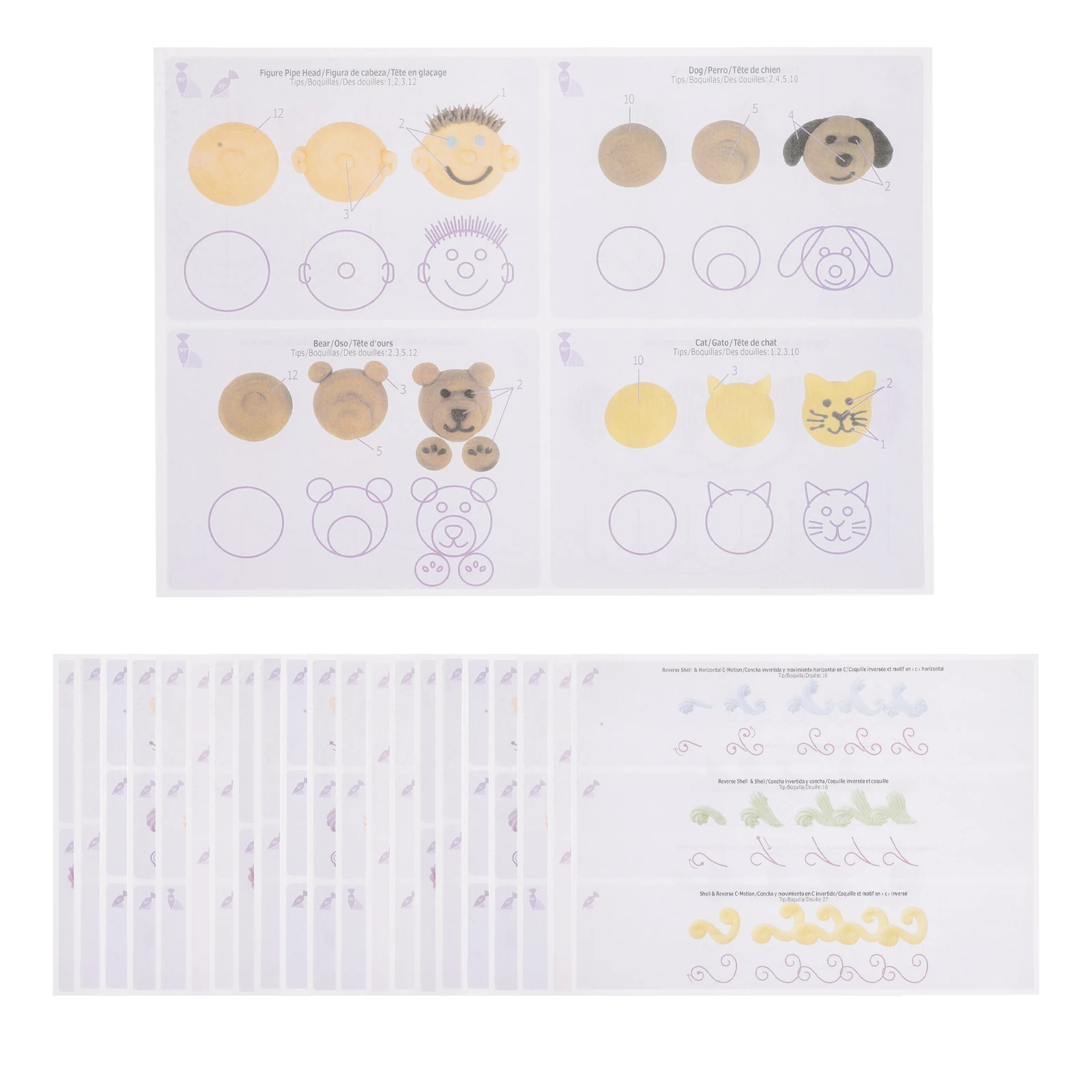 23 Reusable Floral Drawings for Cake Piping Practice Decorative Baking Supplies Cookie Cupcake Decoration Creative Set
23 Reusable Floral Drawings for Cake Piping Practice Decorative Baking Supplies Cookie Cupcake Decoration Creative Set