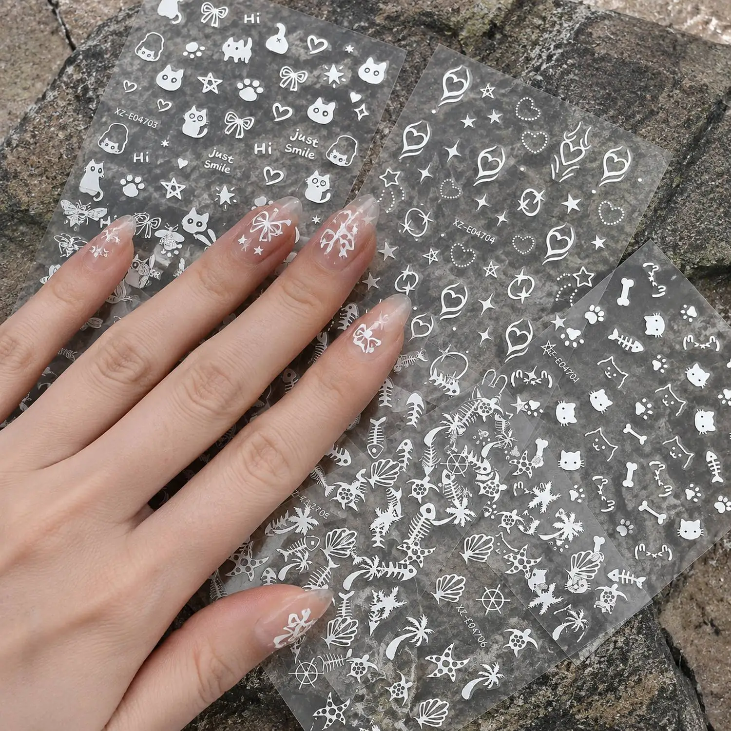 6Pcs Multicolor Unique Element Silvery Nail Sticker Metallic Cool Effect Silvery Nail Decal Daily Glam Style Silvery Nail Slider
6Pcs Multicolor Unique Element Silvery Nail Sticker Metallic Cool Effect Silvery Nail Decal Daily Glam Style Silvery Nail Slider