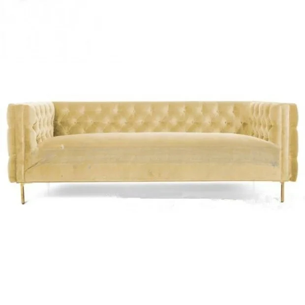 American Fabric Pull Buckle Three-Seat Sofa Stainless Steel Flannel Soft Bag Sofa
American Fabric Pull Buckle Three-Seat Sofa Stainless Steel Flannel Soft Bag Sofa