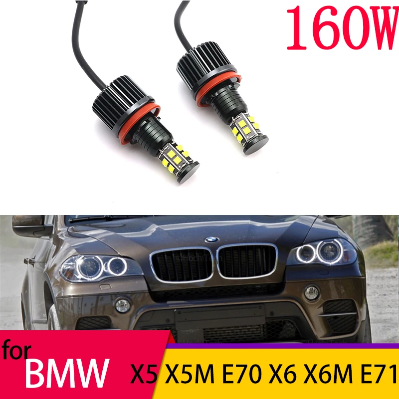 Белая светодиодная лампа Angel Eyes Halo габаритные огни для BMW X5 X5M E70 X6 X6M E71 2007-2011, дневный свет 160 Вт/пара, 6000K, белый цвет
Белая светодиодная лампа Angel Eyes Halo габаритные огни для BMW X5 X5M E70 X6 X6M E71 2007-2011, дневный свет 160 Вт/пара, 6000K, белый цвет