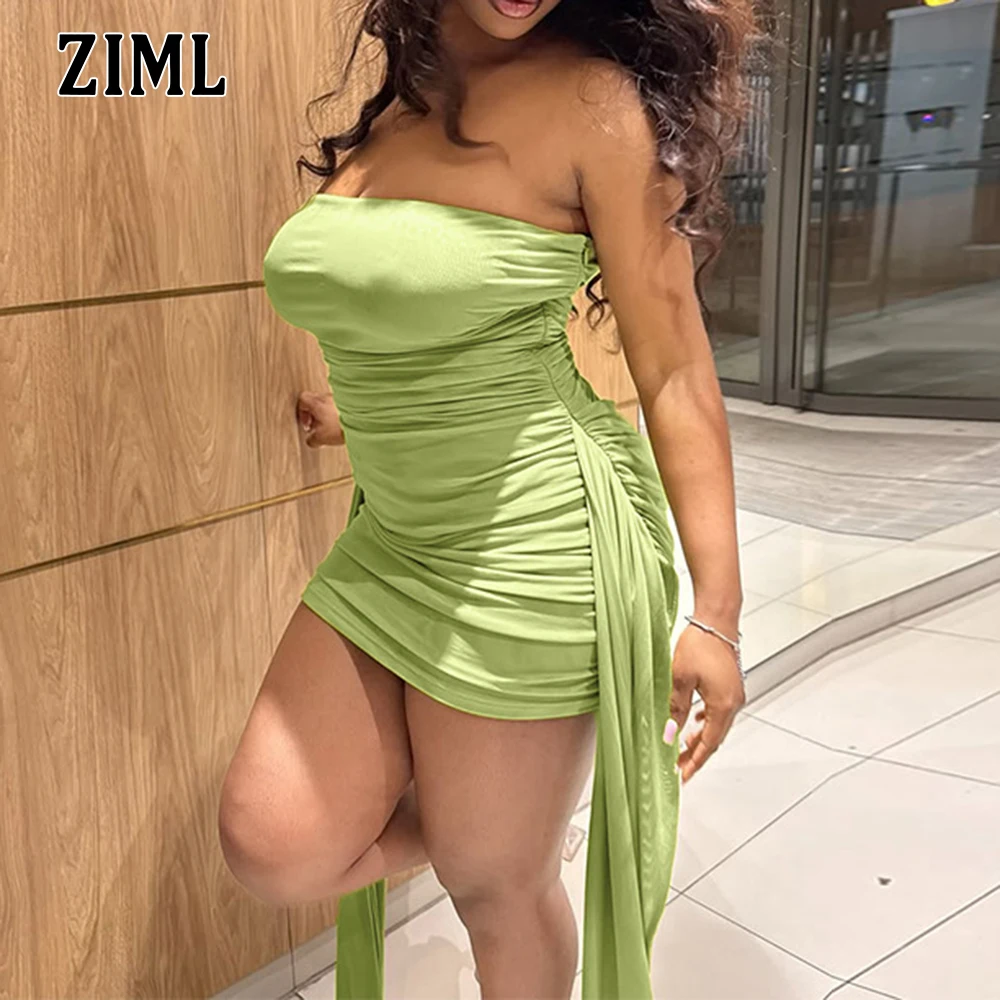 ZIML Solid Backless Slimming Sexy Dresses For Women Strapless Sleevless High Waist Temperament Dress Female Fashion Style New
ZIML Solid Backless Slimming Sexy Dresses For Women Strapless Sleevless High Waist Temperament Dress Female Fashion Style New