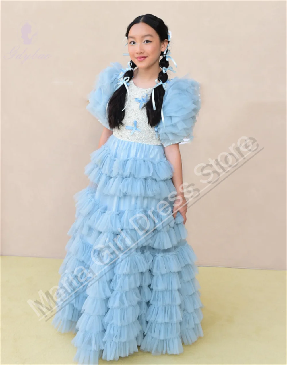 Elegant Flower Girl Dress With Puffy Half-sleeve For Weddings Communion Parties Customizable Beautiful Hostess Evening Dress
Elegant Flower Girl Dress With Puffy Half-sleeve For Weddings Communion Parties Customizable Beautiful Hostess Evening Dress