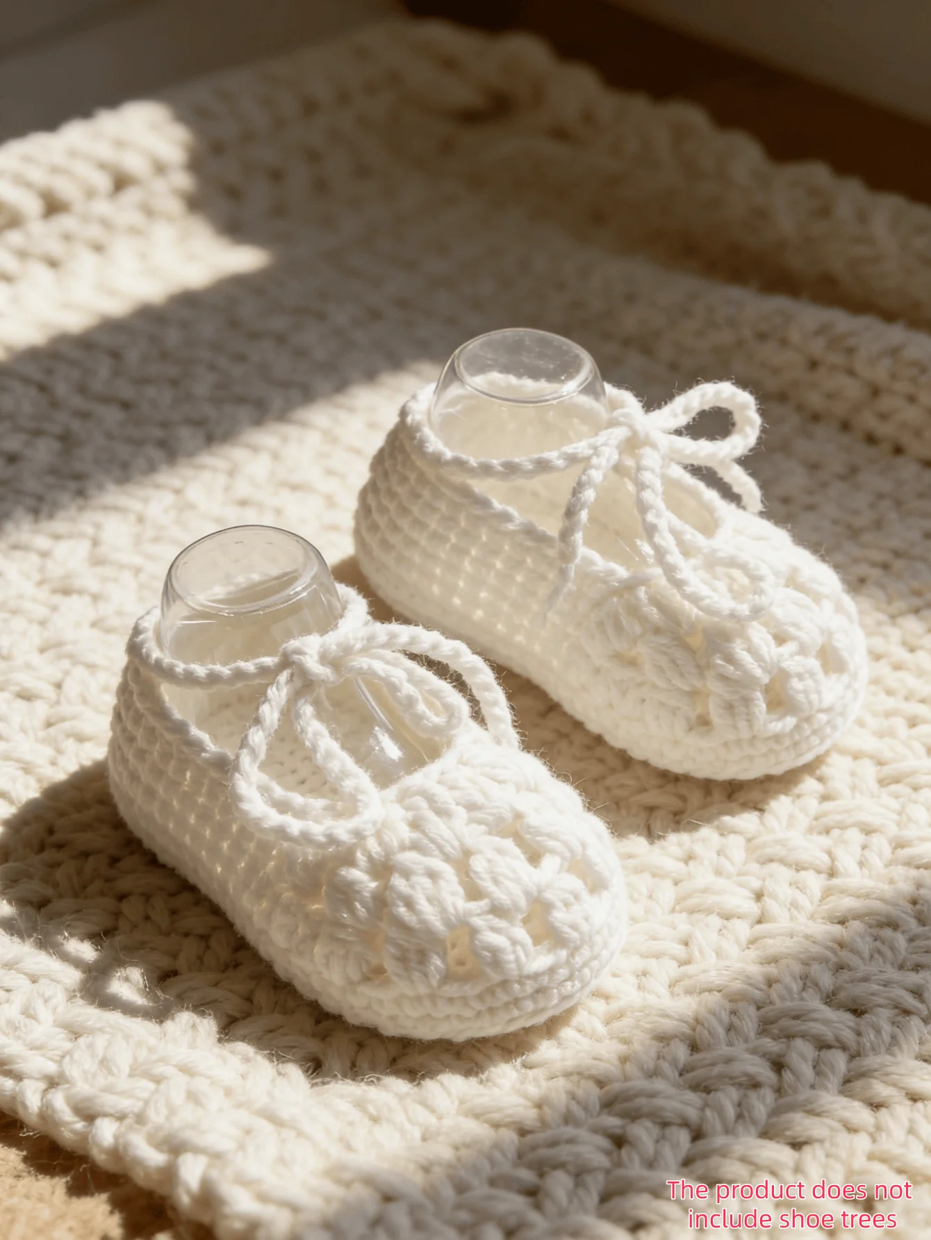 1 Pair Handmade Crochet Baby Booties, White, Knit Sandal Style with Bow Detail, Newborn Infant Shoes
1 Pair Handmade Crochet Baby Booties, White, Knit Sandal Style with Bow Detail, Newborn Infant Shoes