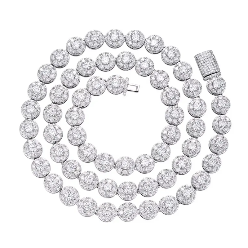 Hot Sales HipHop Classic Jewelry 8.5mm VVS Moissanite Diamond White Gold Plated 925 Sterling Silver Round Tennis Chain Necklace
Hot Sales HipHop Classic Jewelry 8.5mm VVS Moissanite Diamond White Gold Plated 925 Sterling Silver Round Tennis Chain Necklace