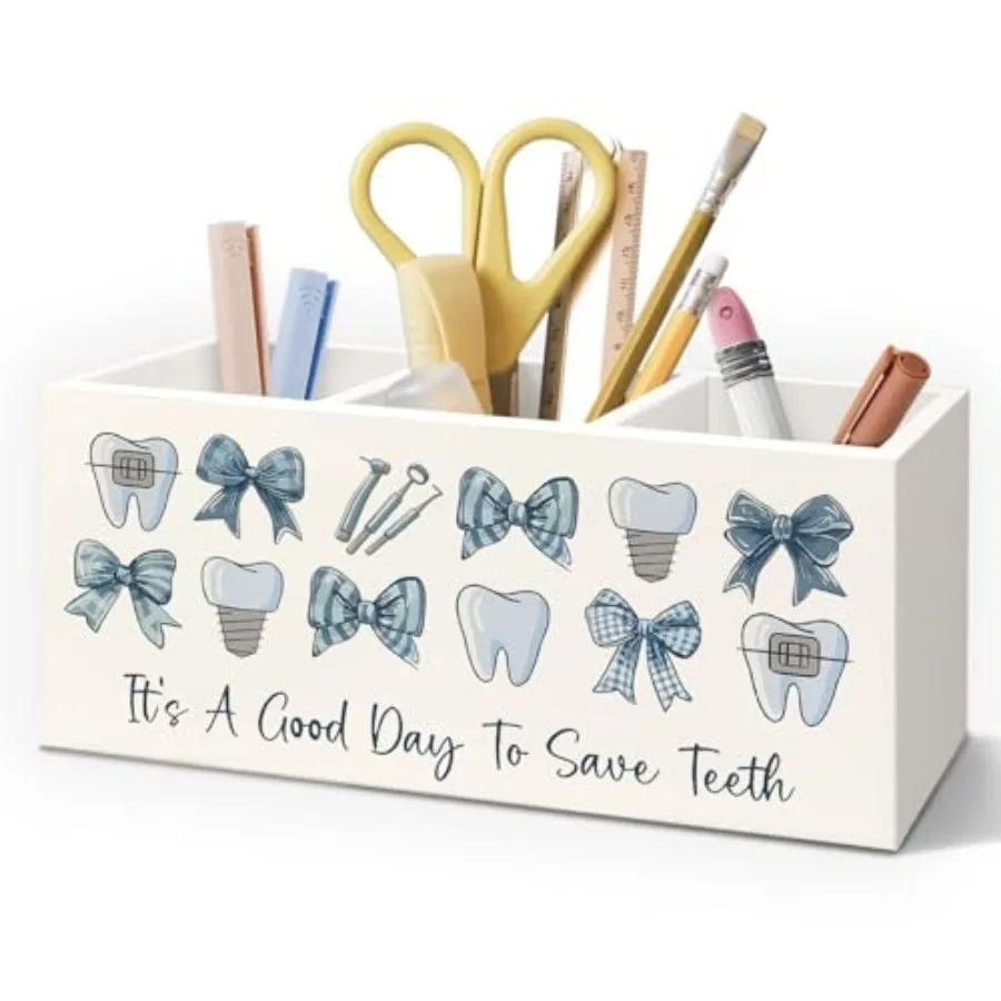 Dental Gifts Pen Pencil Holder for Desk, Dental Hygienist Gifts, Coquette Blue Bow Dentist Wooden Box Decorative Sign for Denti
Dental Gifts Pen Pencil Holder for Desk, Dental Hygienist Gifts, Coquette Blue Bow Dentist Wooden Box Decorative Sign for Denti
