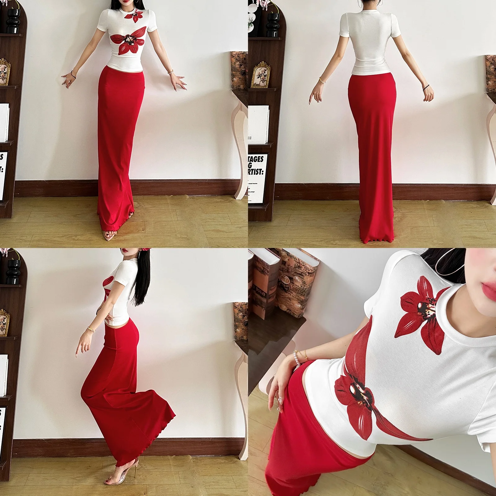 Women Summer Matching Set Tee Top Short Sleeve Blouse High Waist Skirt Set Casual Spring Summer Outfit Jumpsuit Playsuit
Women Summer Matching Set Tee Top Short Sleeve Blouse High Waist Skirt Set Casual Spring Summer Outfit Jumpsuit Playsuit