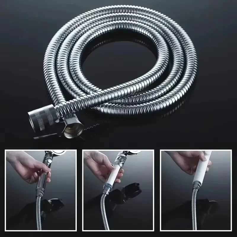 Shower Hose, Upgrade Stainless Steel Shower Tube, Anti-Kink and Leak-Proof, High Pressure Resistance, Universal G 1/2 Connection
Shower Hose, Upgrade Stainless Steel Shower Tube, Anti-Kink and Leak-Proof, High Pressure Resistance, Universal G 1/2 Connection
