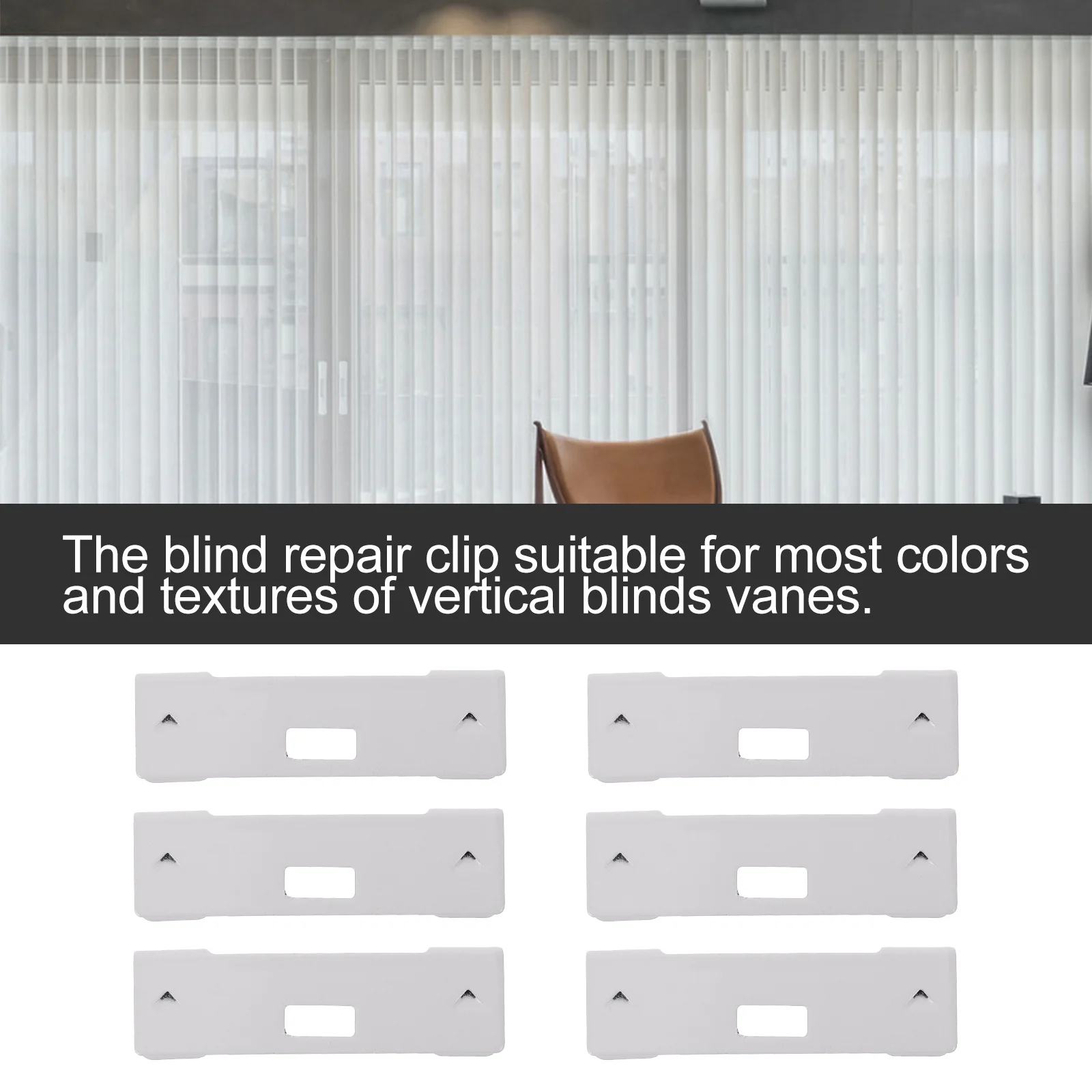 6pcs Vertical Vane Savers Metal Clips Quick Fix White Replacement Parts Vertical Blind Repair Clip Plastic Blind Repair
6pcs Vertical Vane Savers Metal Clips Quick Fix White Replacement Parts Vertical Blind Repair Clip Plastic Blind Repair