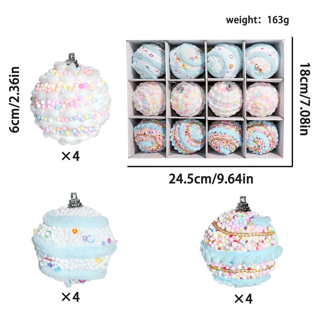12 Pieces Foam Christmas Ball Ornaments for Holiday Decoration Lightweight Construction Suitable for Trees and Garland
12 Pieces Foam Christmas Ball Ornaments for Holiday Decoration Lightweight Construction Suitable for Trees and Garland