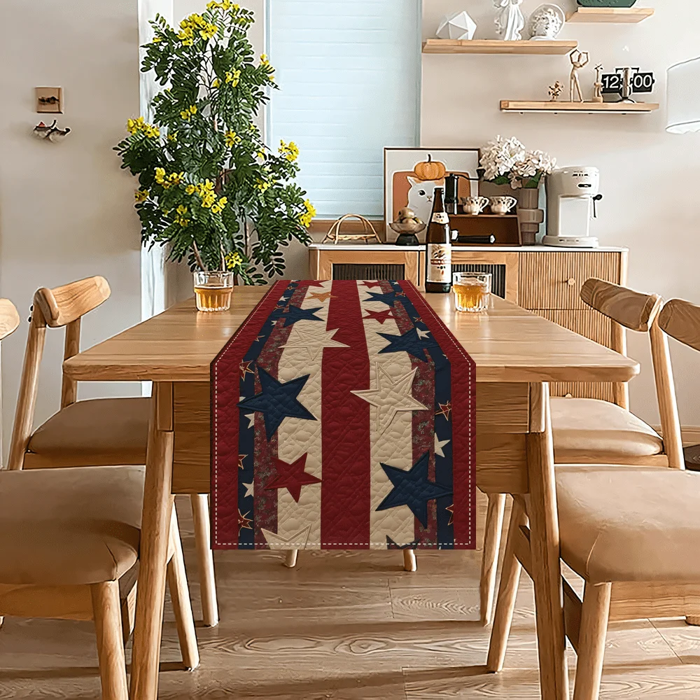 VIKAMA Patriotic Star Stripe Table Runner 4th of July Independence Day American Flag Kitchen Dining Home Party Decor
VIKAMA Patriotic Star Stripe Table Runner 4th of July Independence Day American Flag Kitchen Dining Home Party Decor