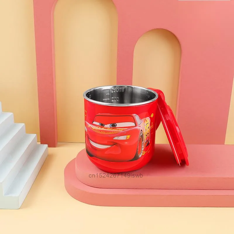 260ml/8.79oz Disney Lightning McQueen Water Cup With Lid 304 Stainless Steel Milk Cup Cartoon Coffee Cup Ideal School Supplie
260ml/8.79oz Disney Lightning McQueen Water Cup With Lid 304 Stainless Steel Milk Cup Cartoon Coffee Cup Ideal School Supplie
