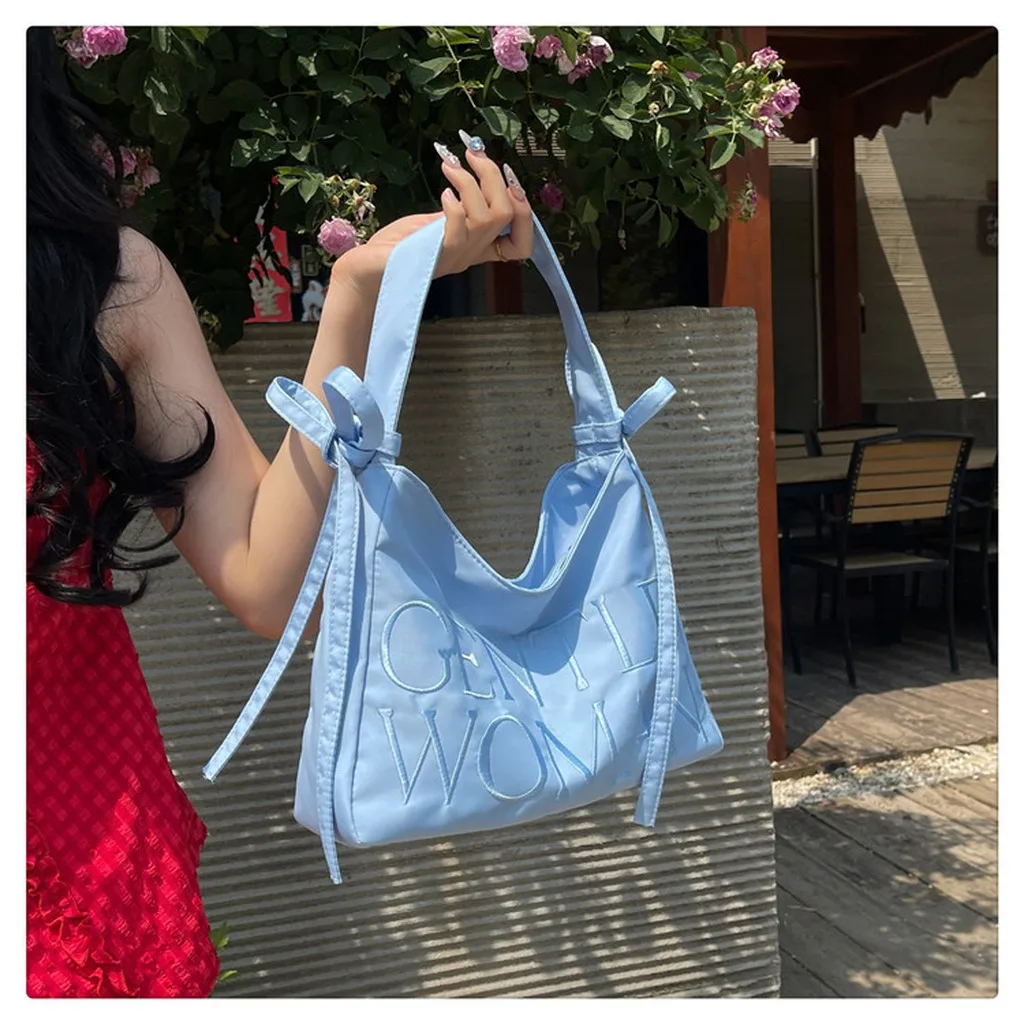 Korean Style Letter Simple Commuter Shoulder Bag Underarm Bag Urban Minimalist Nylon Canvas Bag Medium Size Zipper Opening
Korean Style Letter Simple Commuter Shoulder Bag Underarm Bag Urban Minimalist Nylon Canvas Bag Medium Size Zipper Opening