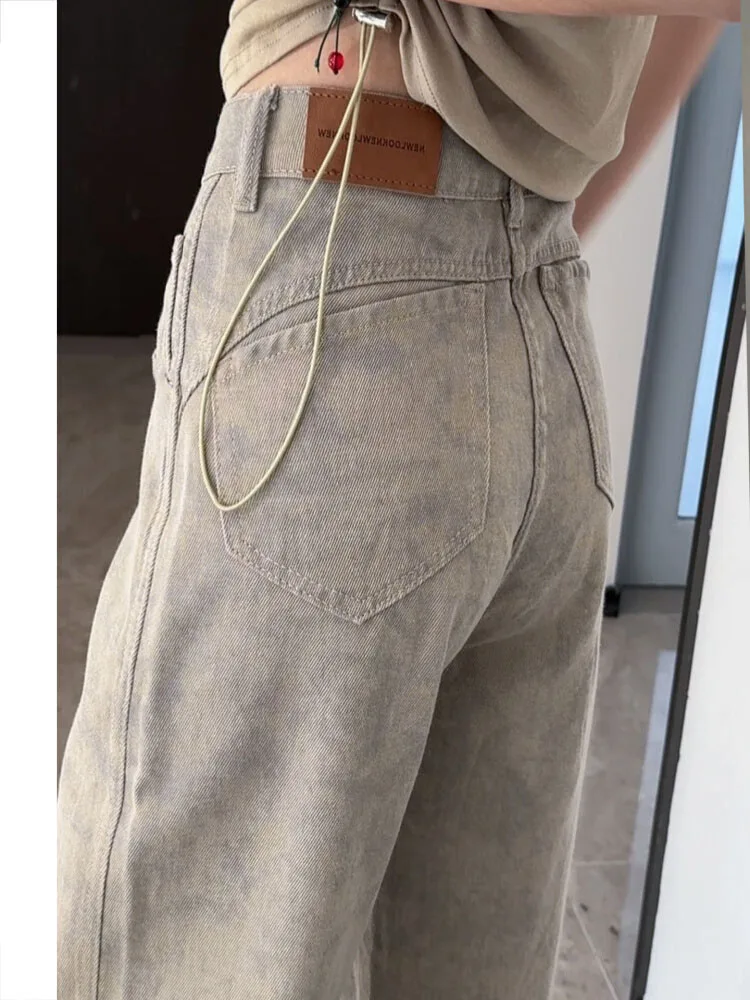 Retro High Waist Wide Leg Denim Jeans Women's Spring Autumn 2025 New Tie Dye Print Design Floor Length Straight Leg Pants
Retro High Waist Wide Leg Denim Jeans Women's Spring Autumn 2025 New Tie Dye Print Design Floor Length Straight Leg Pants