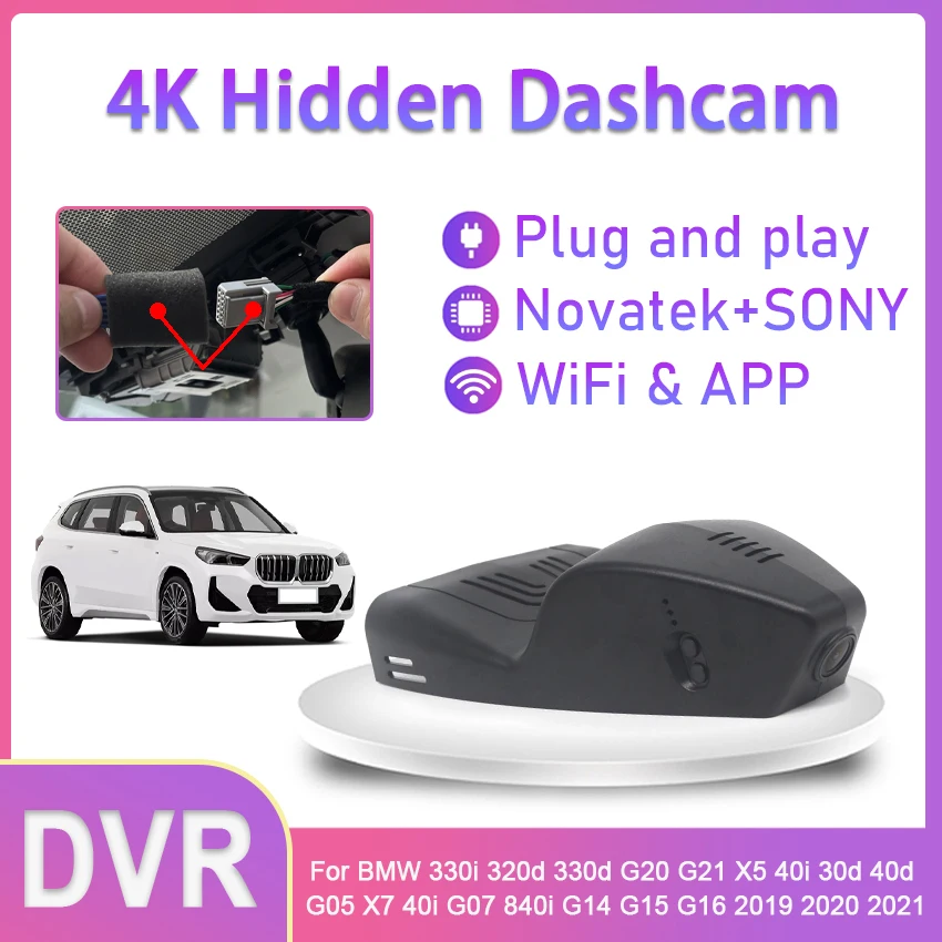 Hidden DashCam For BMW 330i 320d 330d G20 G21 X5 40i 30d 40d G05 X7 40i G07 840i G14 G15 G16 2019 2020 2021 Car DVR Camera 2160P
Hidden DashCam For BMW 330i 320d 330d G20 G21 X5 40i 30d 40d G05 X7 40i G07 840i G14 G15 G16 2019 2020 2021 Car DVR Camera 2160P