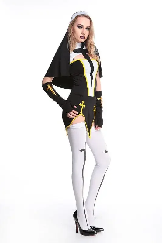 2026Sexy Lady Nun Superior Costume Carnival Halloween Church Religious Convent Cosplay Fancy Party Dress
2026Sexy Lady Nun Superior Costume Carnival Halloween Church Religious Convent Cosplay Fancy Party Dress