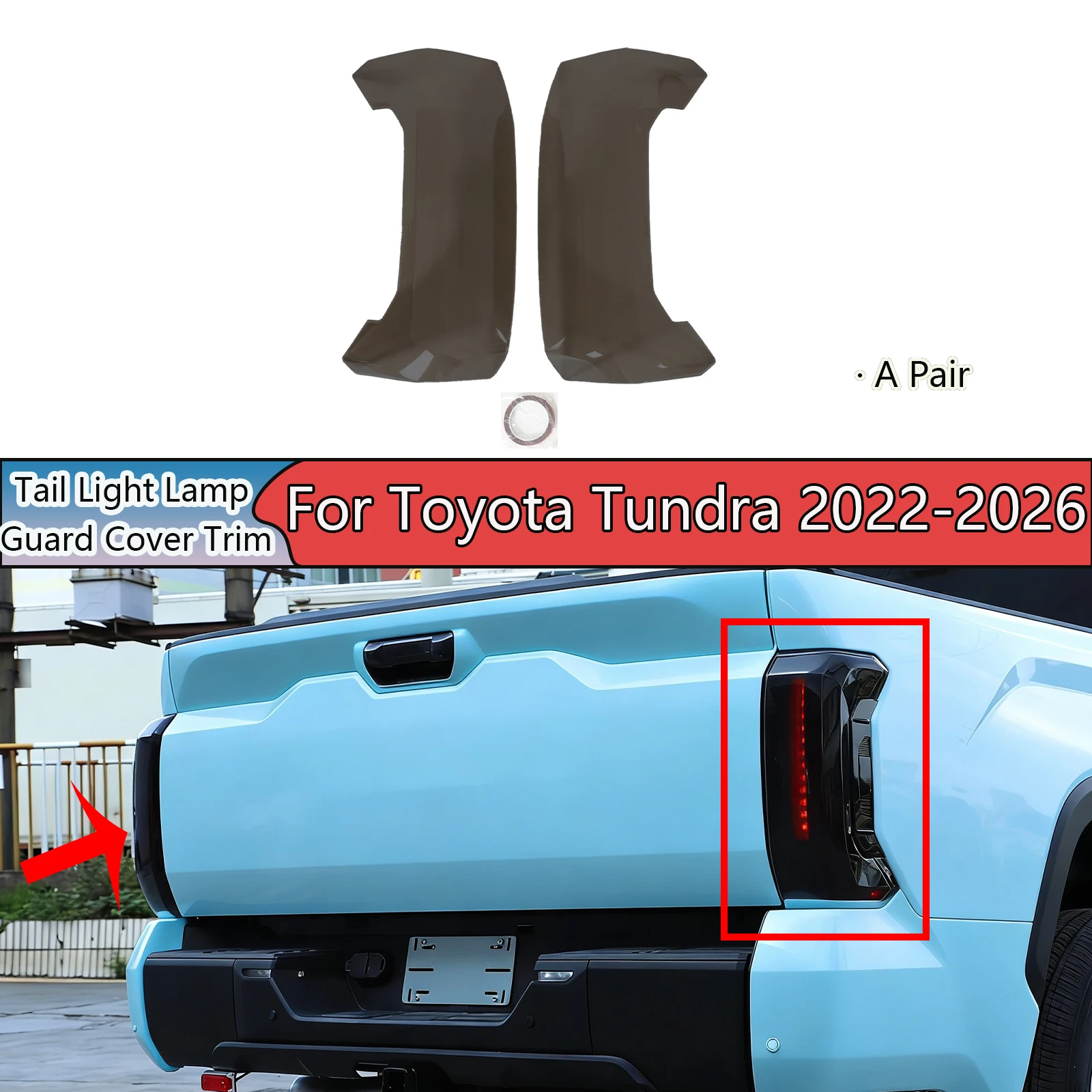 A Pair Of Car Tail Light Lamp Guard Cover Trim For Toyota Tundra 2022 2023-2026 Car Accessories Body Kit ABS Plastic 2PCS
A Pair Of Car Tail Light Lamp Guard Cover Trim For Toyota Tundra 2022 2023-2026 Car Accessories Body Kit ABS Plastic 2PCS