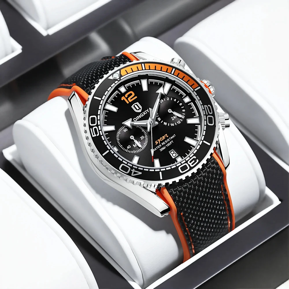 QINGXIYA Роскошные мужские часы светящиеся водонепроницаемые спортивные кварцевые часы силиконовый ремешок хронограф наручные часы Relogio Masculino
QINGXIYA Роскошные мужские часы светящиеся водонепроницаемые спортивные кварцевые часы силиконовый ремешок хронограф наручные часы Relogio Masculino