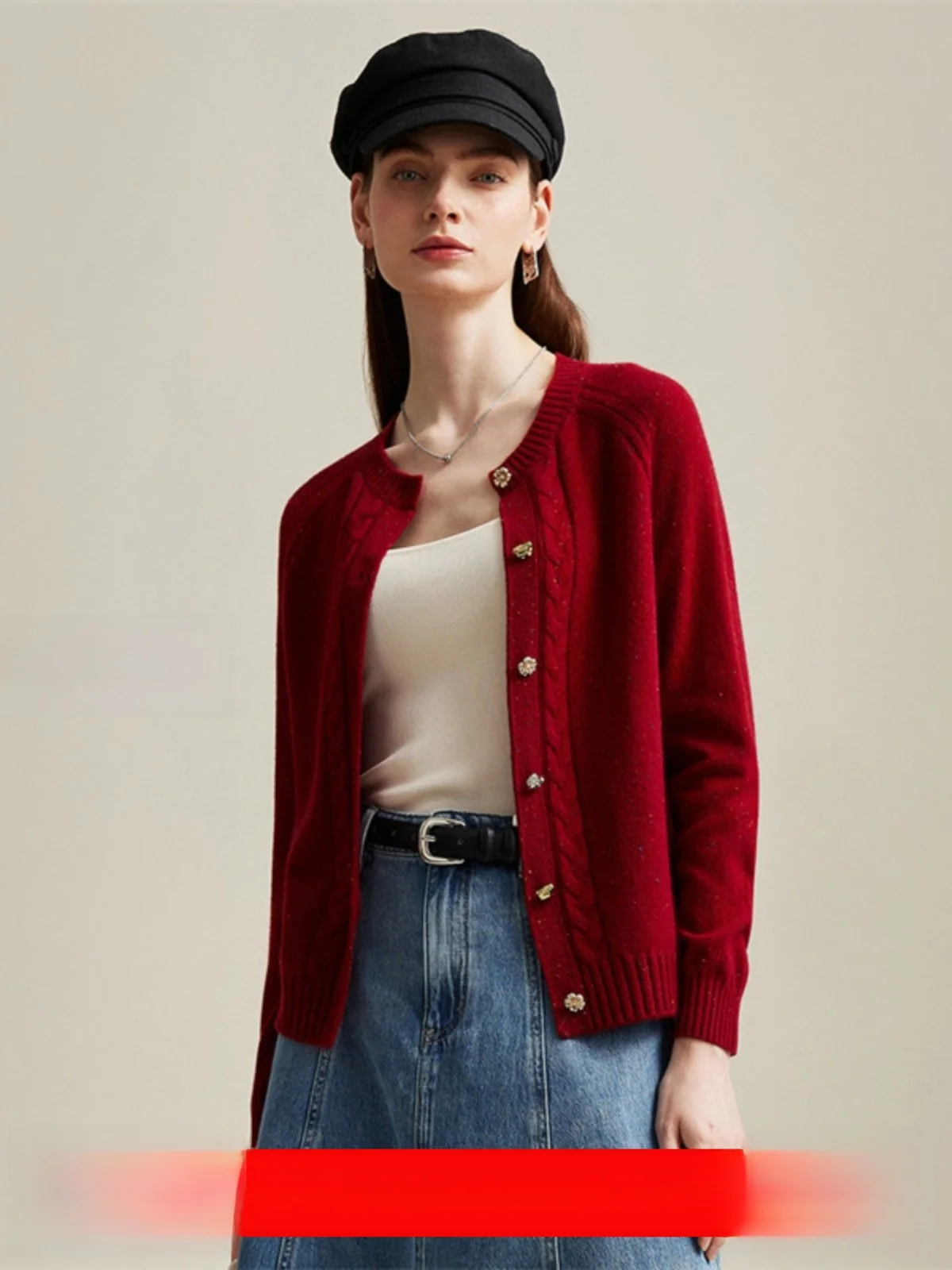 Mao Jun 00% Camere Autumn Winter New Sle Double Color Knitted Cardigan Women's round Ne Single Button Camere Coat
Mao Jun 00% Camere Autumn Winter New Sle Double Color Knitted Cardigan Women's round Ne Single Button Camere Coat