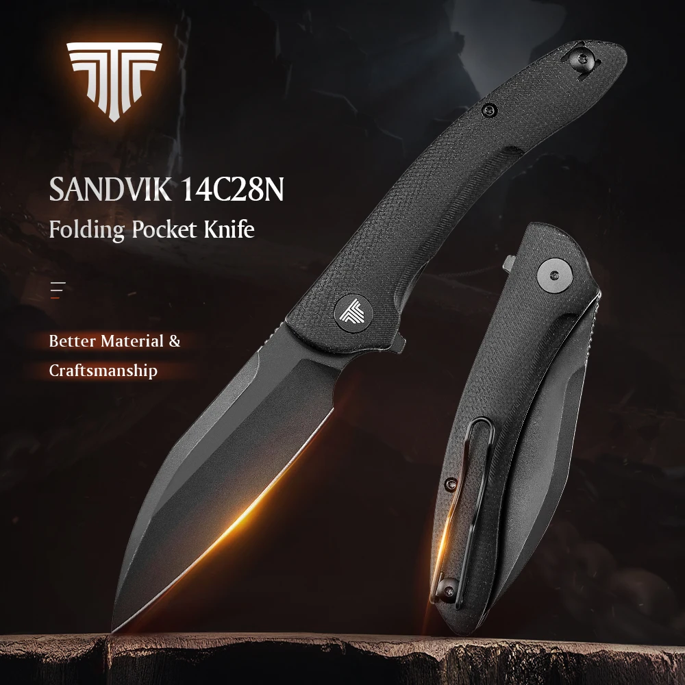 TRIVISA Cuckoo Pocket Folding Utility Knife 14C28N Blade Micarta Copper Foil Handle Hunting Camping Outdoor Survival Hand Tools
TRIVISA Cuckoo Pocket Folding Utility Knife 14C28N Blade Micarta Copper Foil Handle Hunting Camping Outdoor Survival Hand Tools