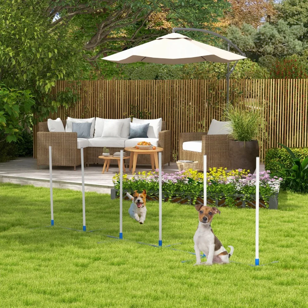 Dog Weave Pole Set Agility Starter Kit Pet Outdoor Exercise Training Set
Dog Weave Pole Set Agility Starter Kit Pet Outdoor Exercise Training Set