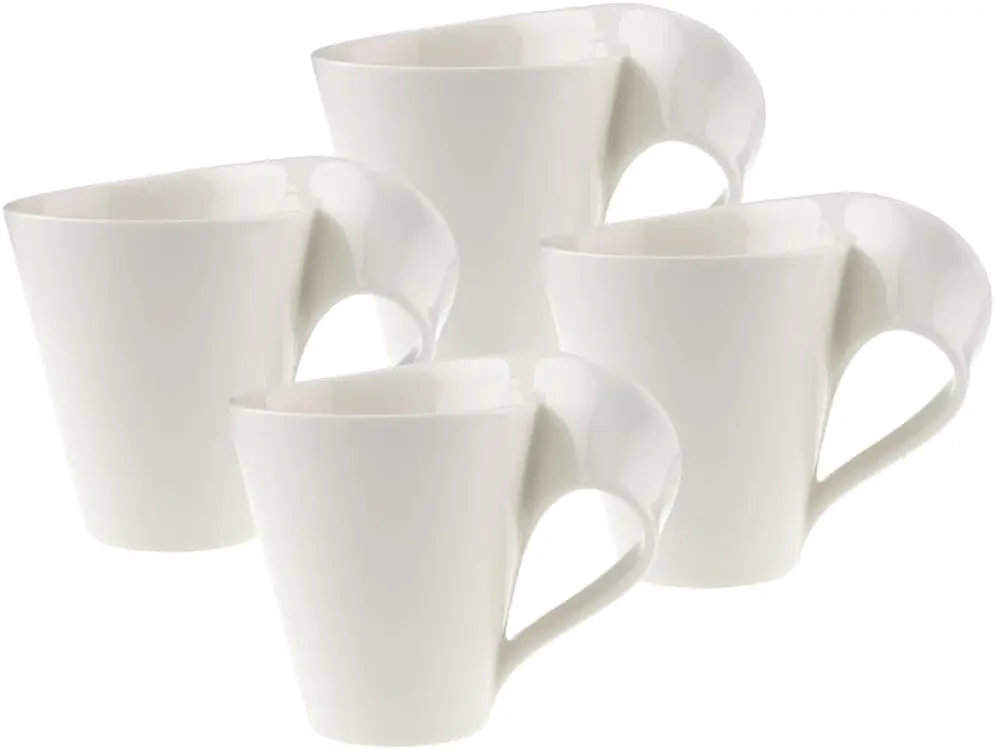 Porcelain Coffee Mugs Set of 4, 8 oz NewWave Design, Premium Quality, Dishwasher & Microwave Safe
Porcelain Coffee Mugs Set of 4, 8 oz NewWave Design, Premium Quality, Dishwasher & Microwave Safe
