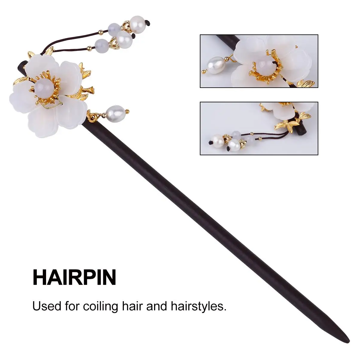 Pearl Glass Hairpins Retro Vintage Bamboo Style Women Ancient Chinese Ceremonies Photography Accessories Durable
Pearl Glass Hairpins Retro Vintage Bamboo Style Women Ancient Chinese Ceremonies Photography Accessories Durable