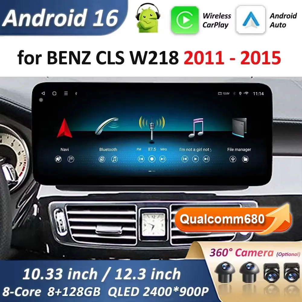 Android 16 Navigation GPS Ultra-thin Screen QLED for Mercedes Benz CLS W218 2011 - 2015 4G Bluetooth Car Radio Multimedia Player
Android 16 Navigation GPS Ultra-thin Screen QLED for Mercedes Benz CLS W218 2011 - 2015 4G Bluetooth Car Radio Multimedia Player