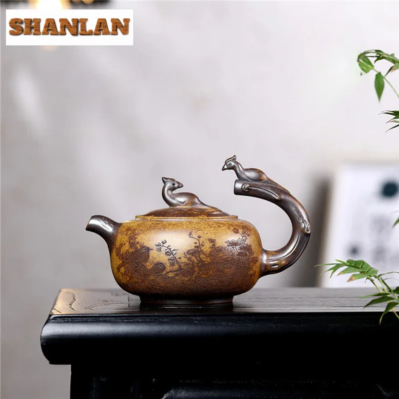 400ml Elegant Yixing Purple Clay Teapots Handmade Phoenix Pot Raw Ore Hyperthermy Section Mud Tea Maker Kettle Zisha Teaset Gift
400ml Elegant Yixing Purple Clay Teapots Handmade Phoenix Pot Raw Ore Hyperthermy Section Mud Tea Maker Kettle Zisha Teaset Gift