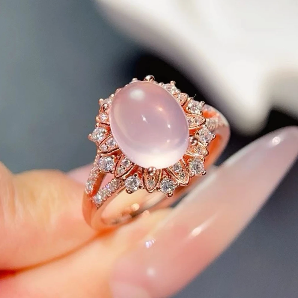 Luxury 925 Silver Crystal Jewelry 8x10mm Natural Rose Quartz Ring with Certificate Vintage Silver Gemstone Ring for Women
Luxury 925 Silver Crystal Jewelry 8x10mm Natural Rose Quartz Ring with Certificate Vintage Silver Gemstone Ring for Women