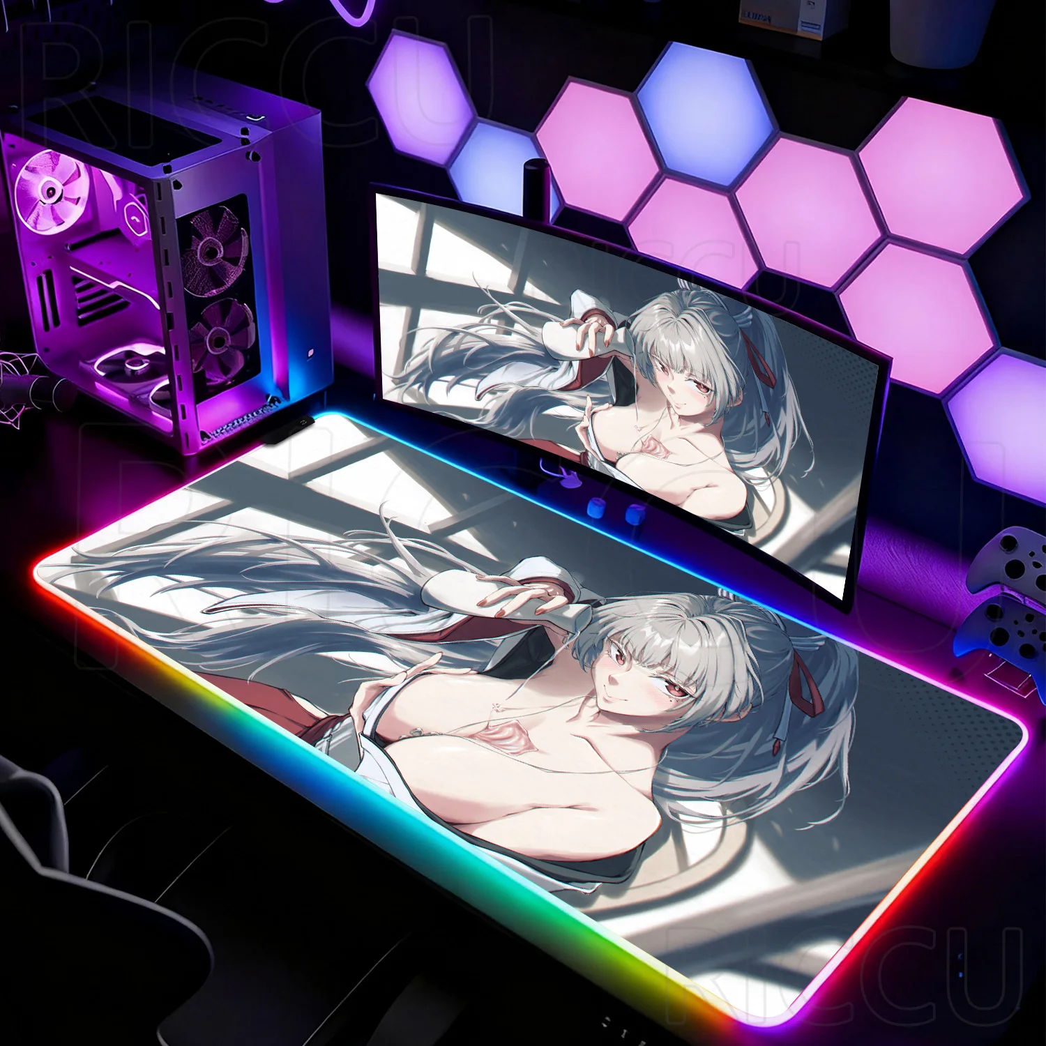 RGB HD print XXL Mousepad Wuthering Waves Hiyuki Gaming Computer keyboard Mouse Pad Anime Non-slip Rubber PC LED Desk Mat carpet
RGB HD print XXL Mousepad Wuthering Waves Hiyuki Gaming Computer keyboard Mouse Pad Anime Non-slip Rubber PC LED Desk Mat carpet