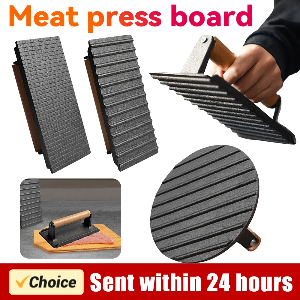 Cast Iron Burger Press Outdoor Non Stick Aluminum Alloy rotundity Hand Meat Burger Press with Wooden Handle for Home Kitchen BBQ
Cast Iron Burger Press Outdoor Non Stick Aluminum Alloy rotundity Hand Meat Burger Press with Wooden Handle for Home Kitchen BBQ