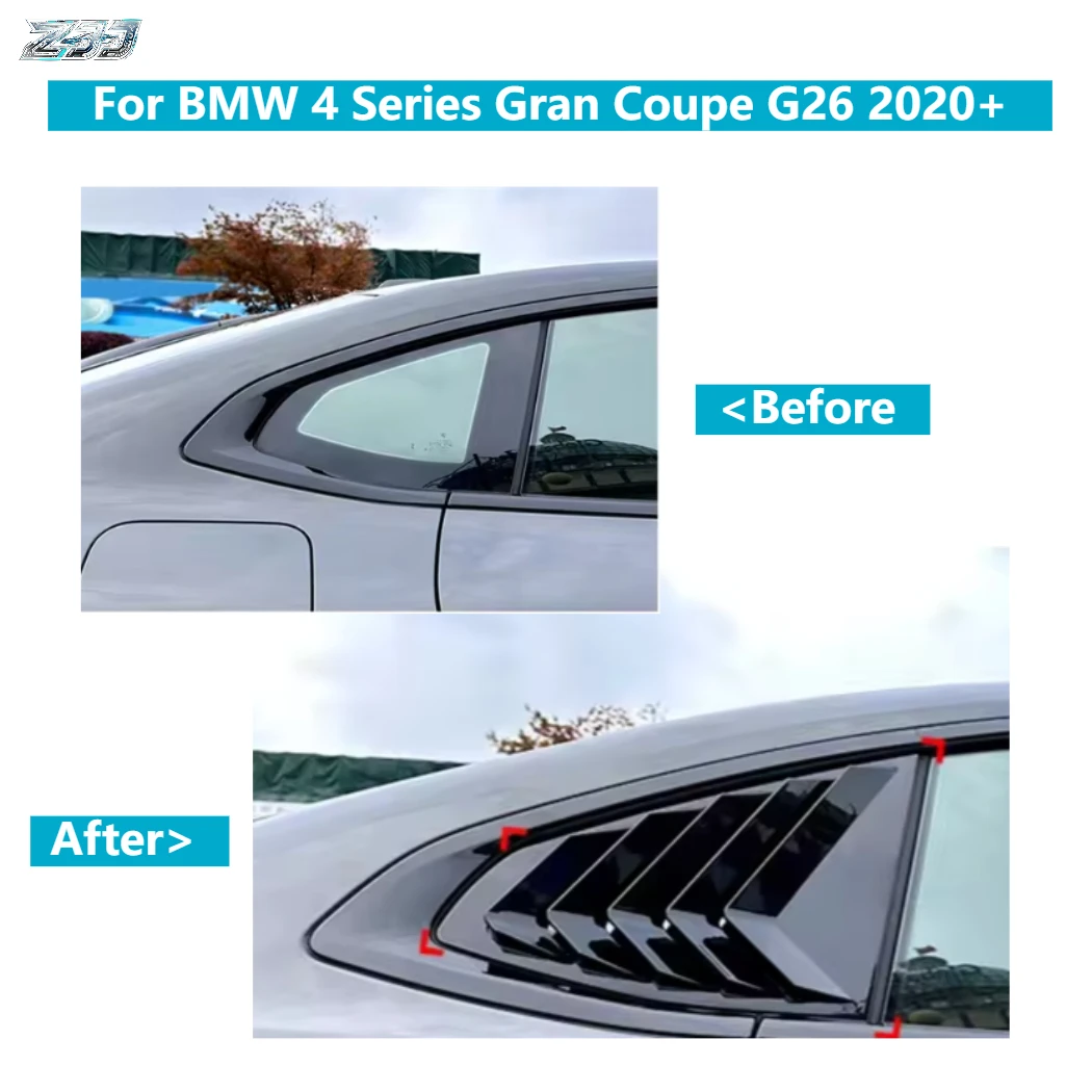 For BMW 4 Series Gran Coupe G26 2020+ Window Trim Rear Louvers Blinds Cover ABS Drilling Free Installation Kit
For BMW 4 Series Gran Coupe G26 2020+ Window Trim Rear Louvers Blinds Cover ABS Drilling Free Installation Kit