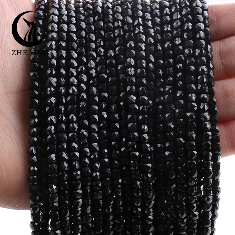 Natural Black Tourmaline 4x4mm Sqaure Faceted Stone Beads Gemstone Loose Spacer Bead for DIY Bracelets Necklace Accessories 15''
Natural Black Tourmaline 4x4mm Sqaure Faceted Stone Beads Gemstone Loose Spacer Bead for DIY Bracelets Necklace Accessories 15''