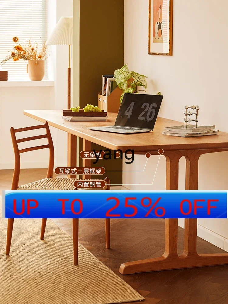 Yjq living room large long desk work table solid wood large board table cherry wood dining table
Yjq living room large long desk work table solid wood large board table cherry wood dining table