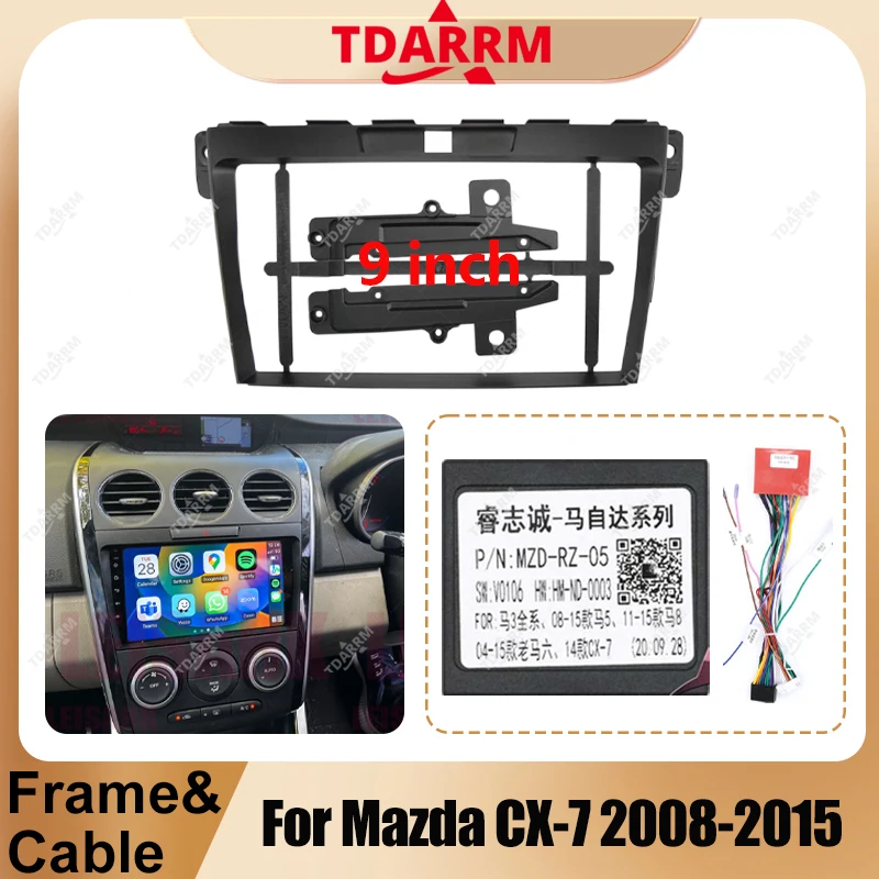 For Mazda CX-7 2008-2015 9 inch Matt black Car Android Radio Frame 2 DIN Fascias Stereo Panel 16 PIN Harness Wire Canbus Decoder
For Mazda CX-7 2008-2015 9 inch Matt black Car Android Radio Frame 2 DIN Fascias Stereo Panel 16 PIN Harness Wire Canbus Decoder