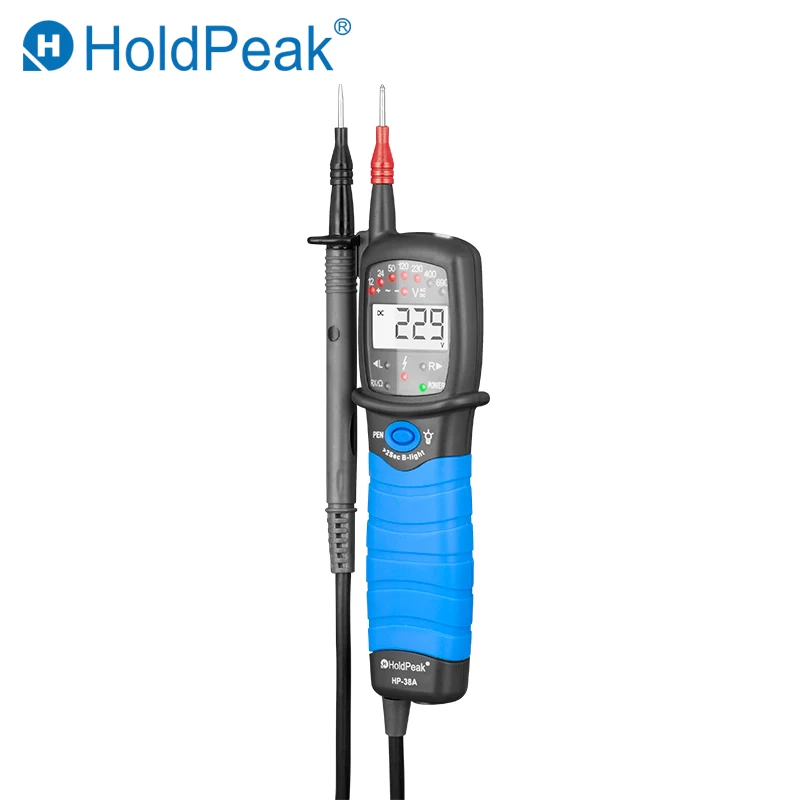 Цифровой ЖК-дисплей HoldPeak для измерения напряжения переменного/постоянного тока, бесконтактный Тестер с автоматическим выбором диапазона, проверка непрерывности фазы
Цифровой ЖК-дисплей HoldPeak для измерения напряжения переменного/постоянного тока, бесконтактный Тестер с автоматическим выбором диапазона, проверка непрерывности фазы