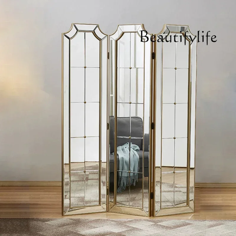 BJ YItalian Folding Mirror Screen Foyer Three-fold Partition Mirror Collage Three-fold Screen Sofa Mobile Folding Screen
BJ YItalian Folding Mirror Screen Foyer Three-fold Partition Mirror Collage Three-fold Screen Sofa Mobile Folding Screen