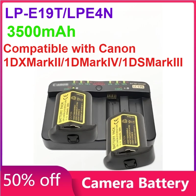 LP-E19T/LPE4N Аккумуляторы для камеры емкостью 3500 мАч, совместимые с Canon 1DXMarkII/1DMarkIV/1DSMarkIII
LP-E19T/LPE4N Аккумуляторы для камеры емкостью 3500 мАч, совместимые с Canon 1DXMarkII/1DMarkIV/1DSMarkIII