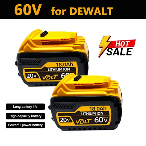 100% new 20V 60V 18.0Ah MAX Li-ion Battery For DeWalt Rechargeable DCB547-XJ DCB200 DCB201 For Flexvolt Tool Batteries
