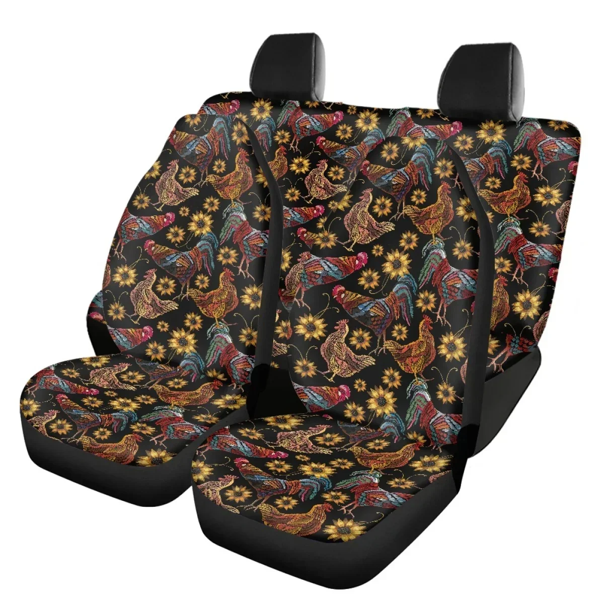 Universal Fit Car Seat Cover Set Color Rooster Sunflower Cartoon Pattern Print Protector Auto Decor Polyester Cloth Soft Comfort
Universal Fit Car Seat Cover Set Color Rooster Sunflower Cartoon Pattern Print Protector Auto Decor Polyester Cloth Soft Comfort