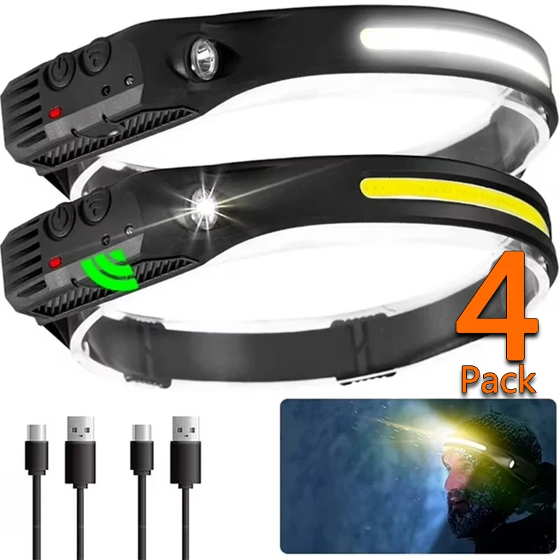 4-Pack Headlamps, Super Bright LED Head Lamp with Adjustable Headband, Waterproof Suitable for Camping and Outdoor Activities
4-Pack Headlamps, Super Bright LED Head Lamp with Adjustable Headband, Waterproof Suitable for Camping and Outdoor Activities