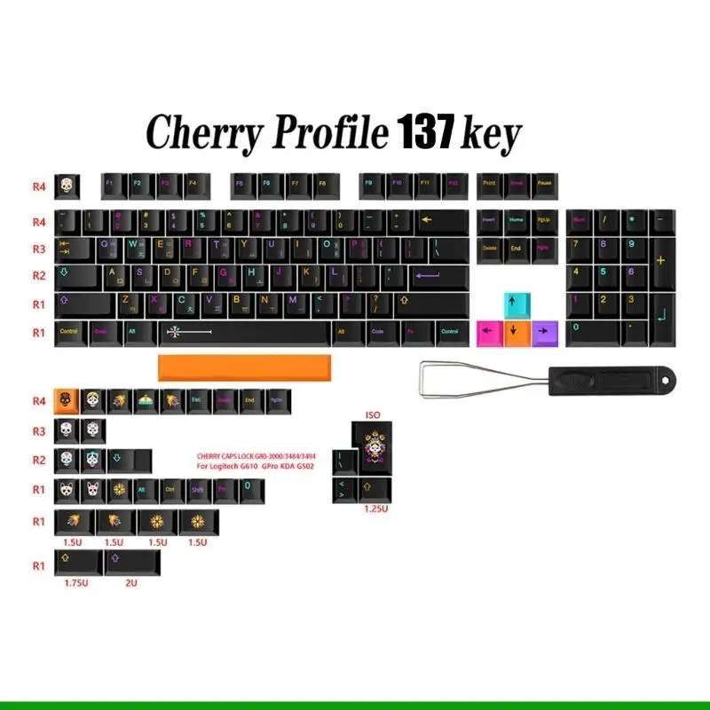 U55C Толстая PBT -клавиш 137 клавиш CherryProfile Keycap, набор для механической клавиатуры английский/ японский/
U55C Толстая PBT -клавиш 137 клавиш CherryProfile Keycap, набор для механической клавиатуры английский/ японский/