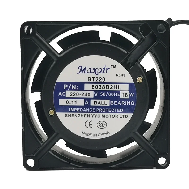 Новый maxair bt220 8038B2HL 220 В 0,11 А 18 Вт 8038 8 см охлаждающий воздух для шкафа
Новый maxair bt220 8038B2HL 220 В 0,11 А 18 Вт 8038 8 см охлаждающий воздух для шкафа