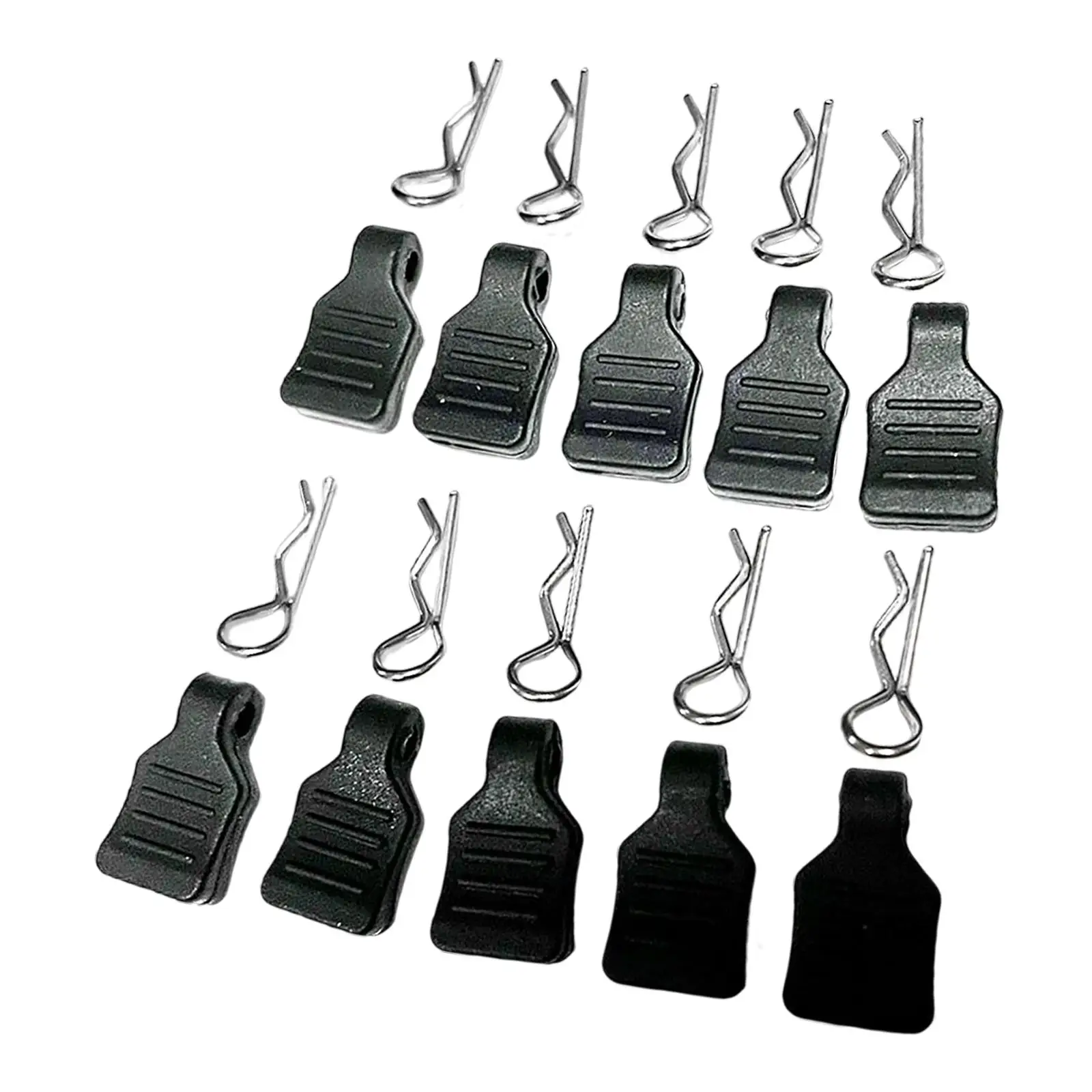 RC Body Clips Black 20x5mm for Crawler Buggy Truck Short Course Car Shell Secure R Pins Accessories
