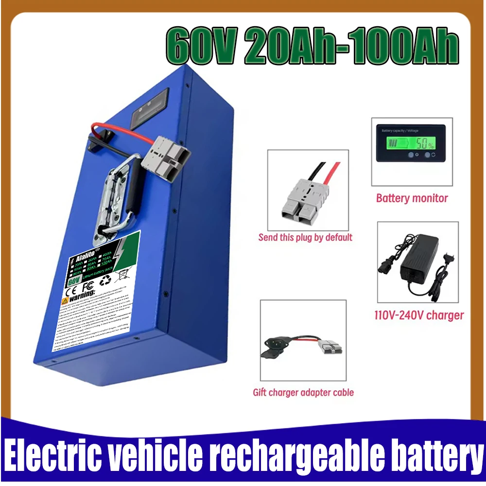 Air fast transportation 60V 18650 lithium battery 100AH Lithium battery pack,Suitable for motors below 3000W renovation
Air fast transportation 60V 18650 lithium battery 100AH Lithium battery pack,Suitable for motors below 3000W renovation