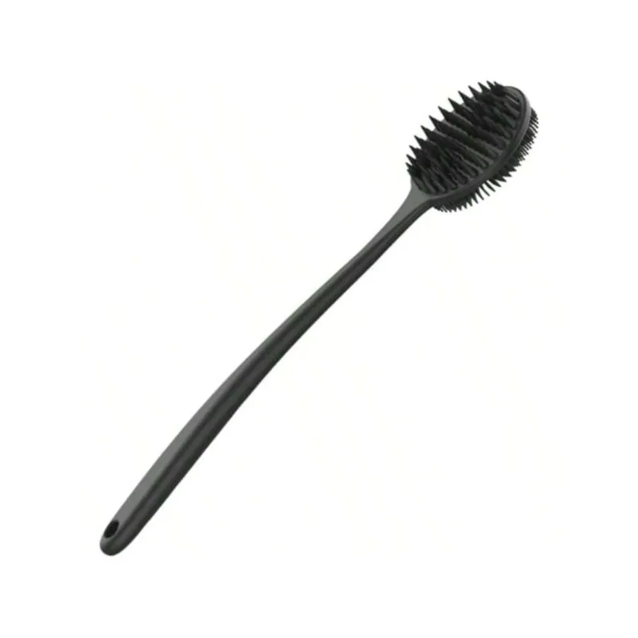 QY- Silicone Body Scrubber Back Scrubber Double Sided Shower Brush With Long Handle For Shower Exfoliating And Massage Black -0
QY- Silicone Body Scrubber Back Scrubber Double Sided Shower Brush With Long Handle For Shower Exfoliating And Massage Black -0